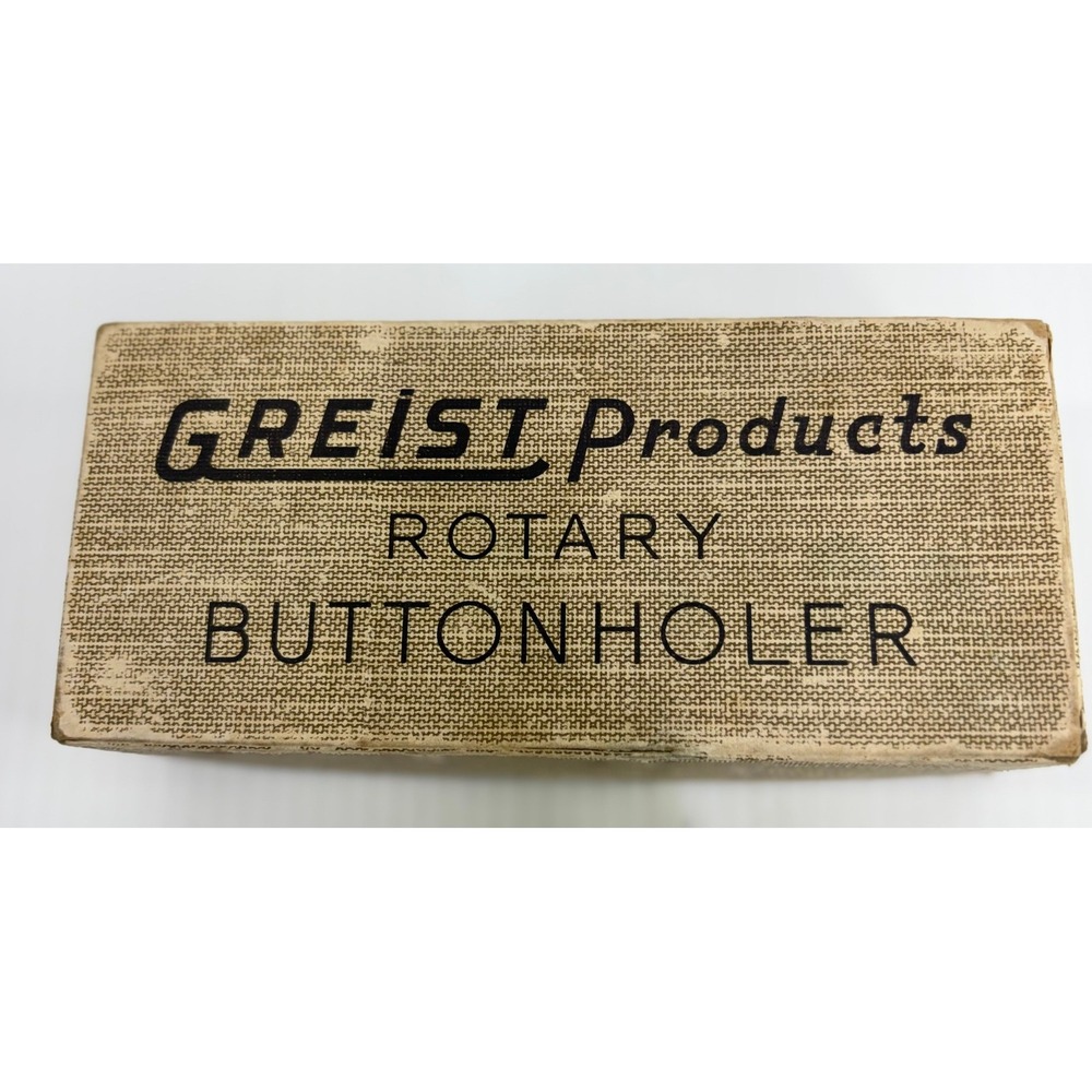 Greist Products Rotary Buttonholer Vintage Sewing Machine Attachment with Box